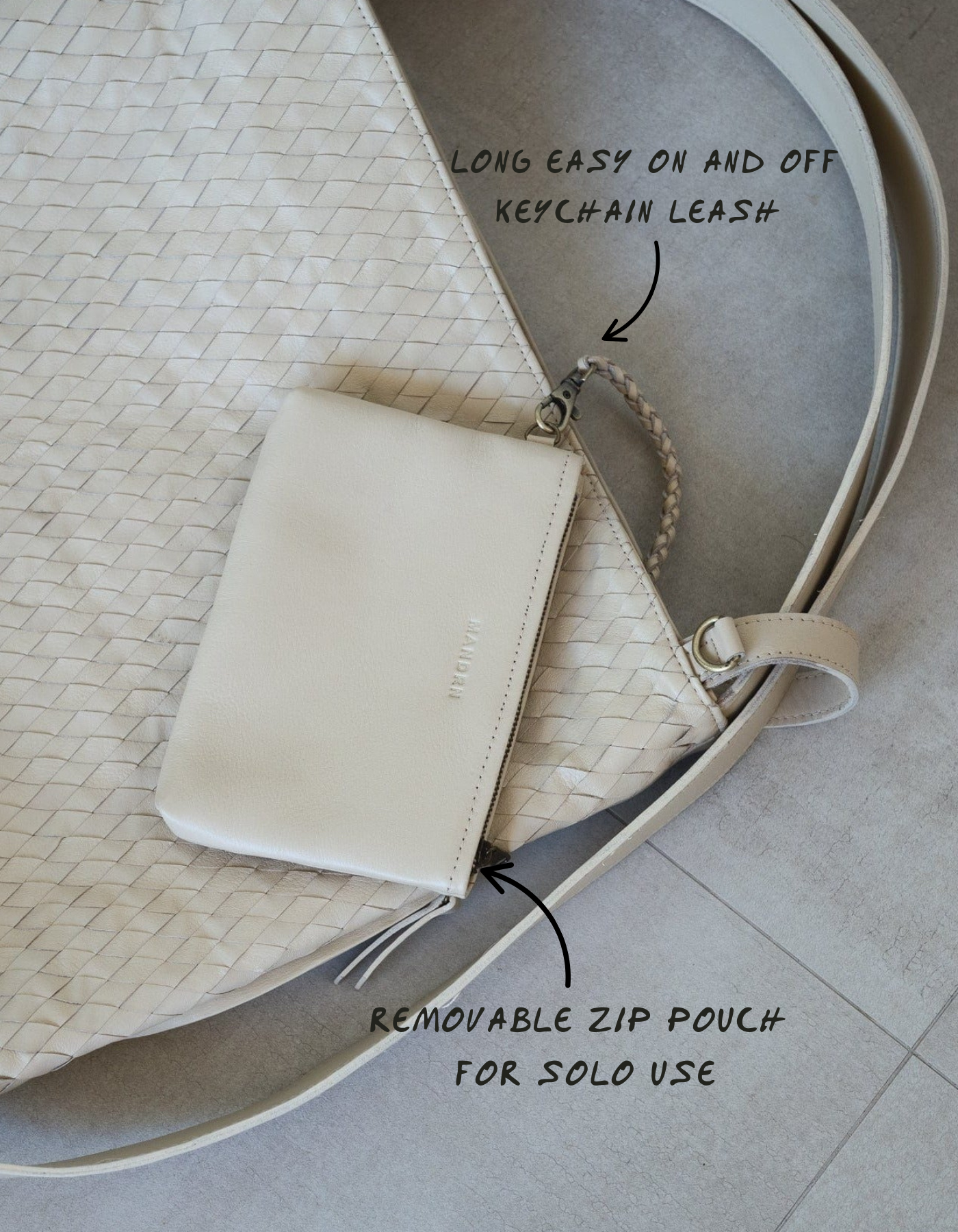 Woven Evra Tote - Bone