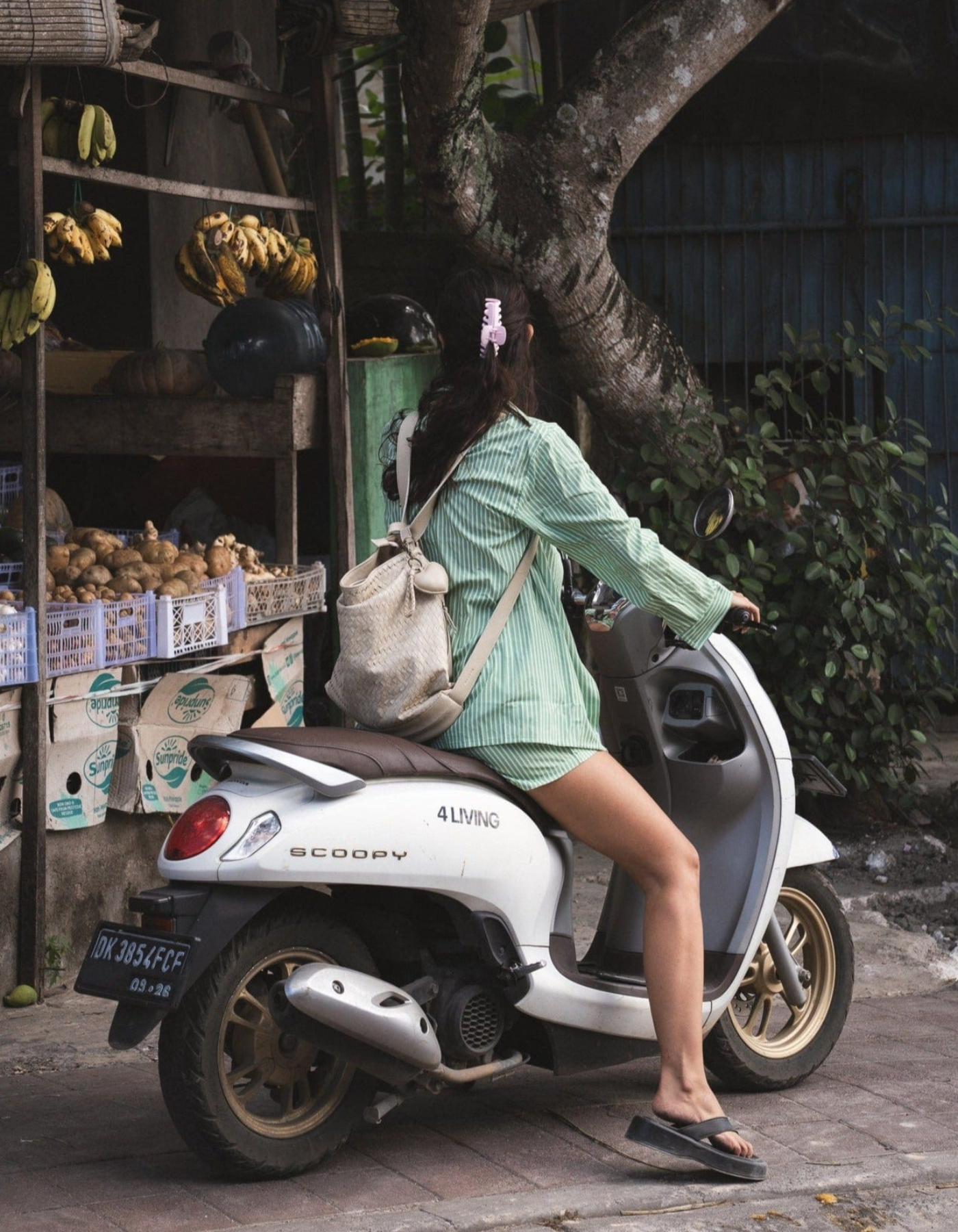 Woven Evra Tote - Bone