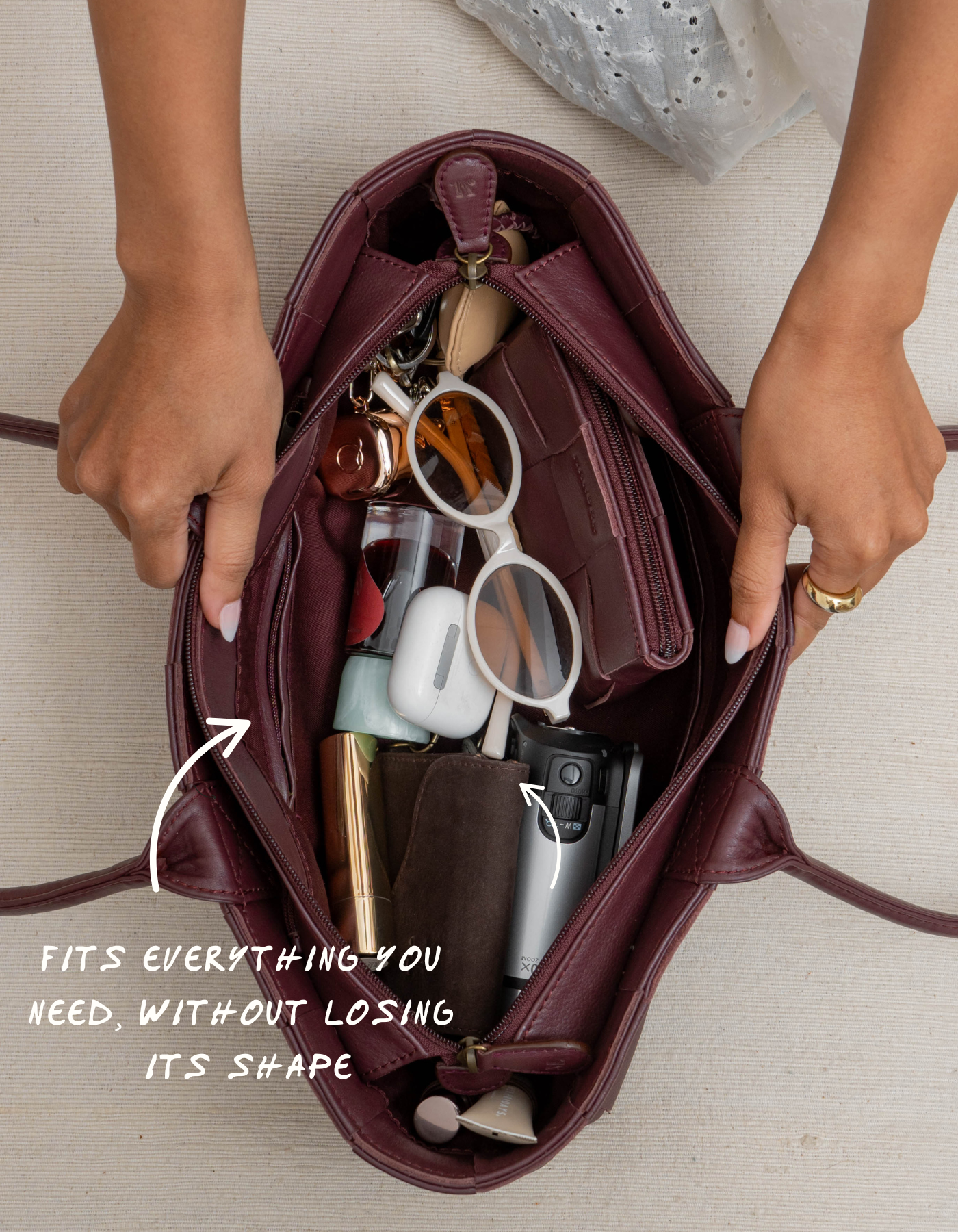 Woven Rosalie - Burgundy