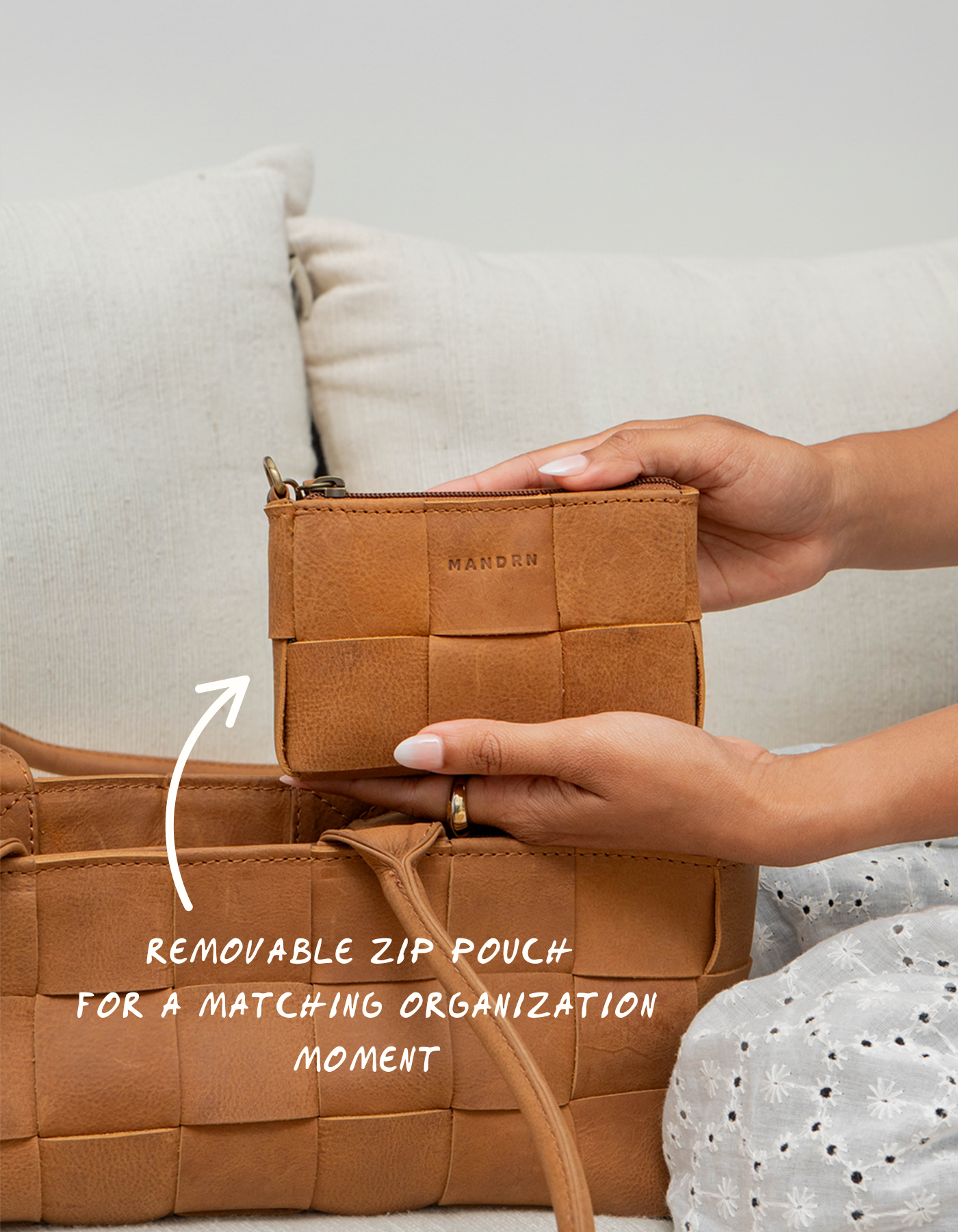 Woven Rosalie - Saddle (Light)