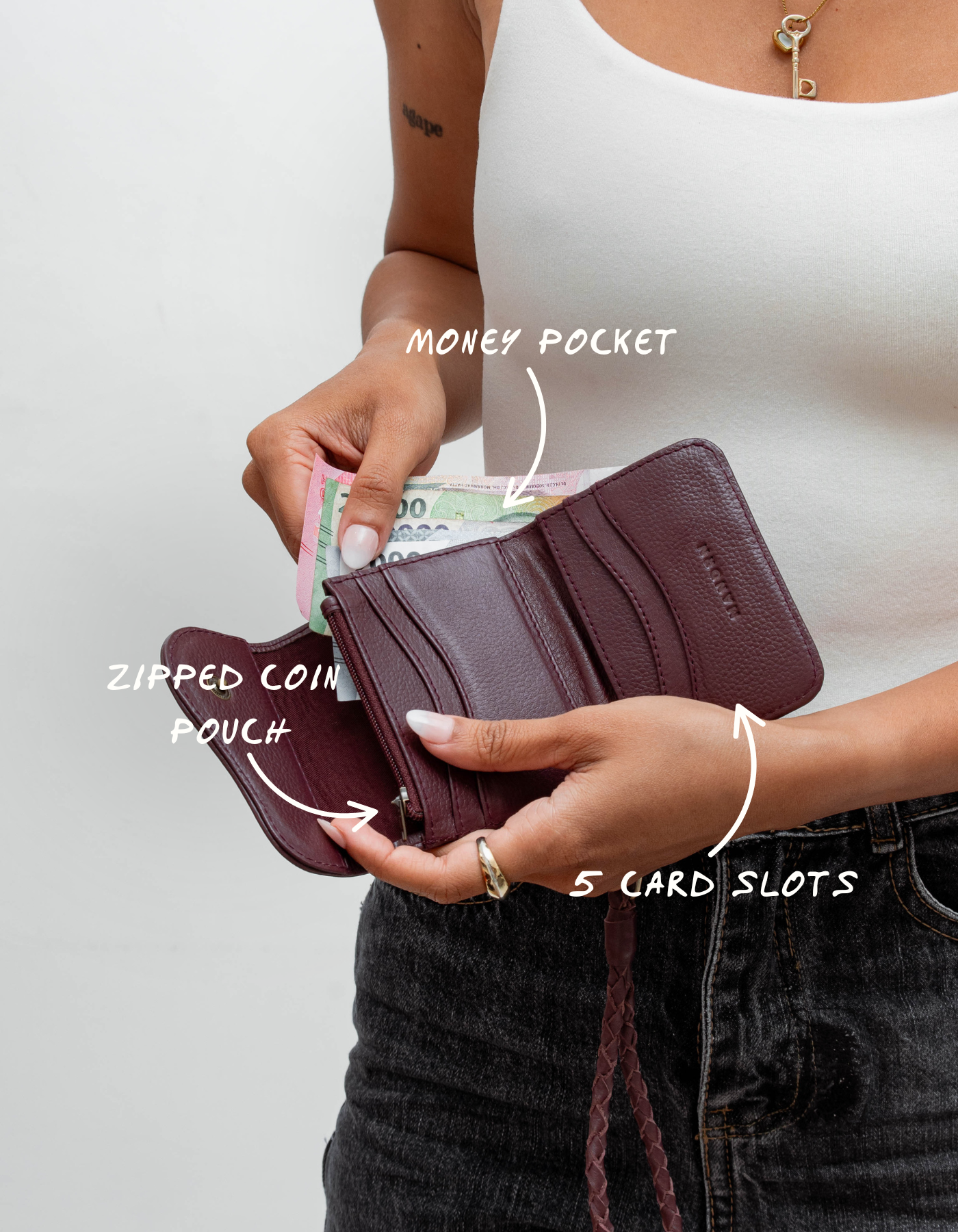 Noa Wallet - Burgundy