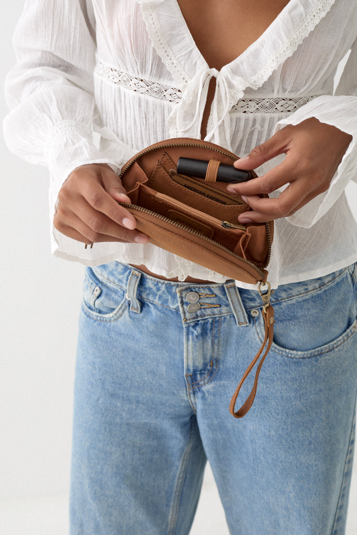Wedge Wallet - Saddle (Light)