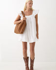 Woven Evra Tote - Saddle (Light)