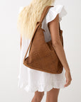 Woven Evra Tote - Saddle (Light)