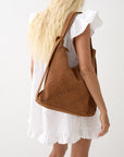 Woven Evra Tote - Saddle (Light)