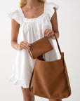 Woven Evra Tote - Saddle (Light)