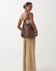 [PRE-ORDER] Woven Evra Tote - Saddle (Dark)
