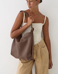 [PRE-ORDER] Woven Evra Tote - Saddle (Dark)