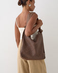 [PRE-ORDER] Woven Evra Tote - Saddle (Dark)