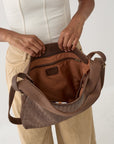 [PRE-ORDER] Woven Evra Tote - Saddle (Dark)