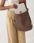 [PRE-ORDER] Woven Evra Tote - Saddle (Dark)