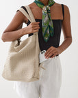Woven Evra Tote - Bone