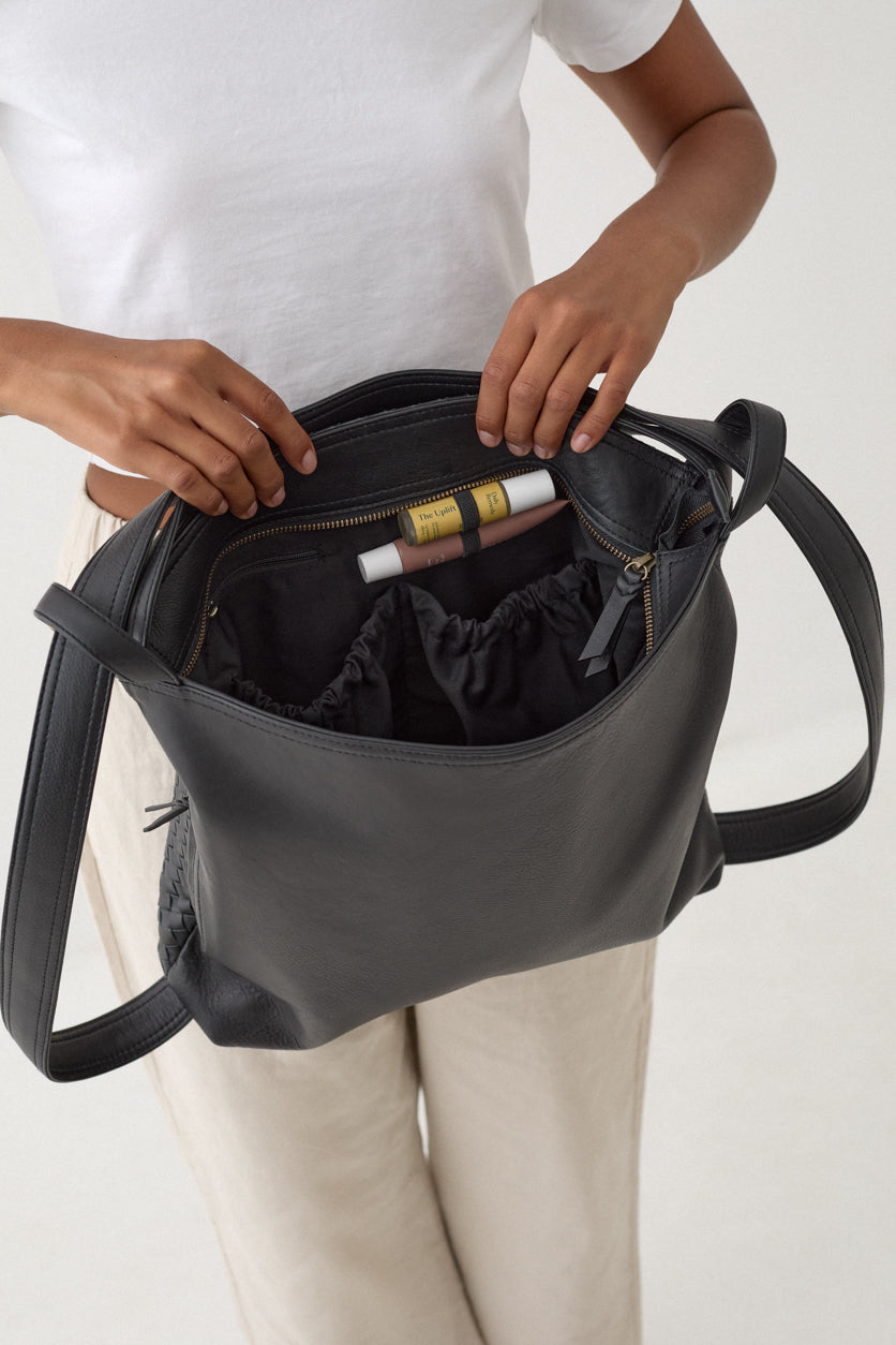 Woven Evra Tote - Black