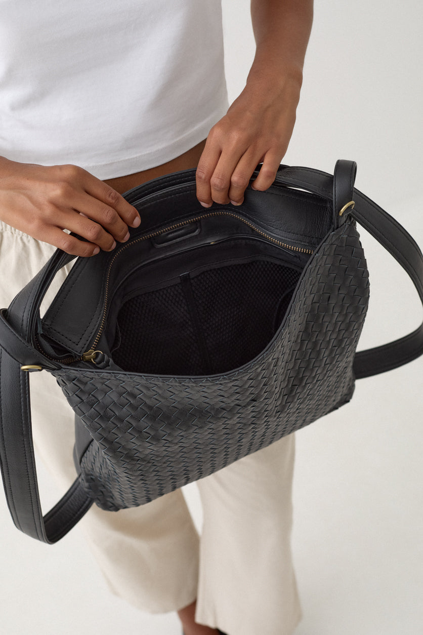 Woven Evra Tote - Black