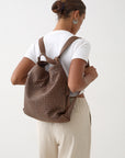 [PRE-ORDER] Woven Evra Tote - Saddle (Dark)
