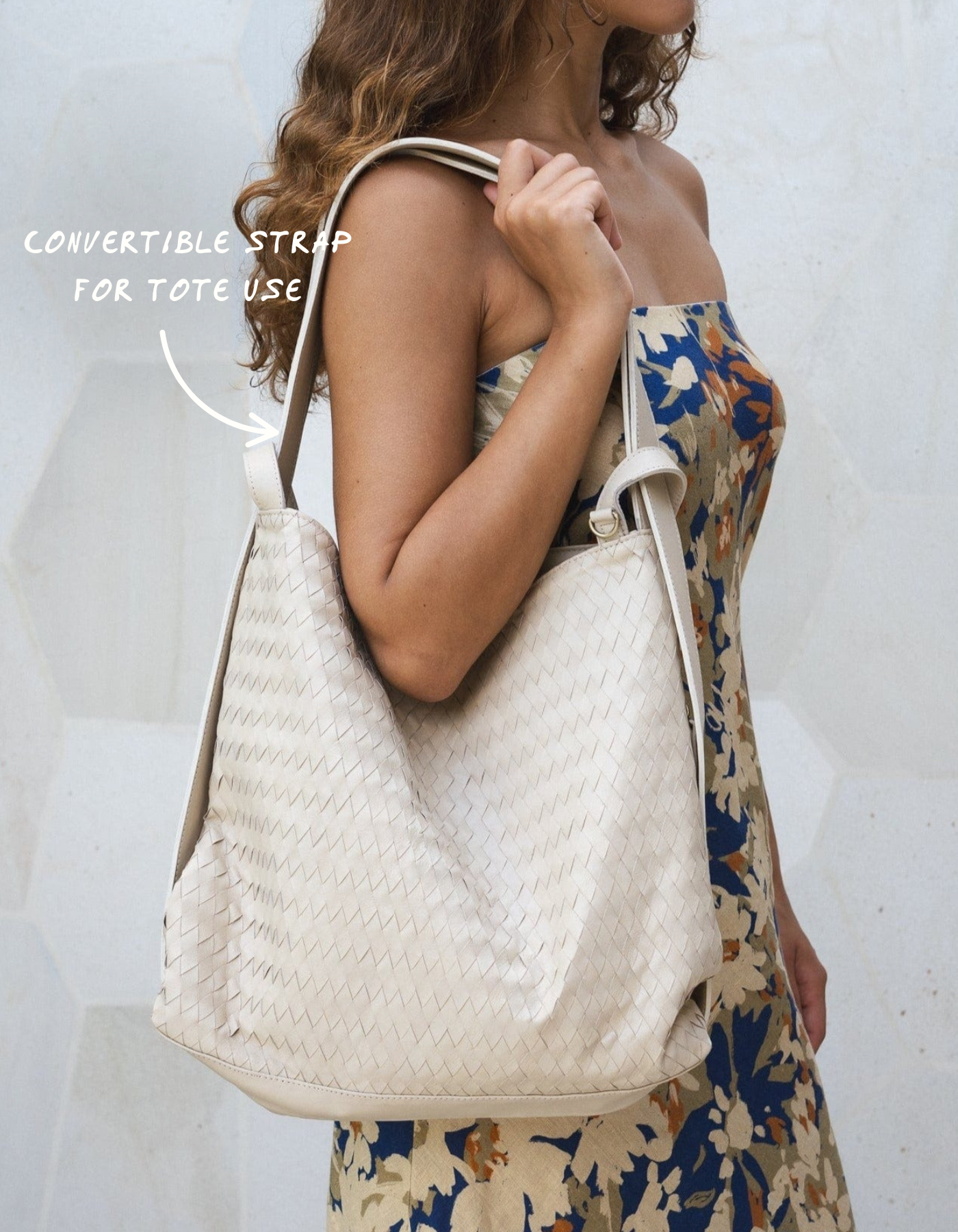 Woven Evra Tote - Bone
