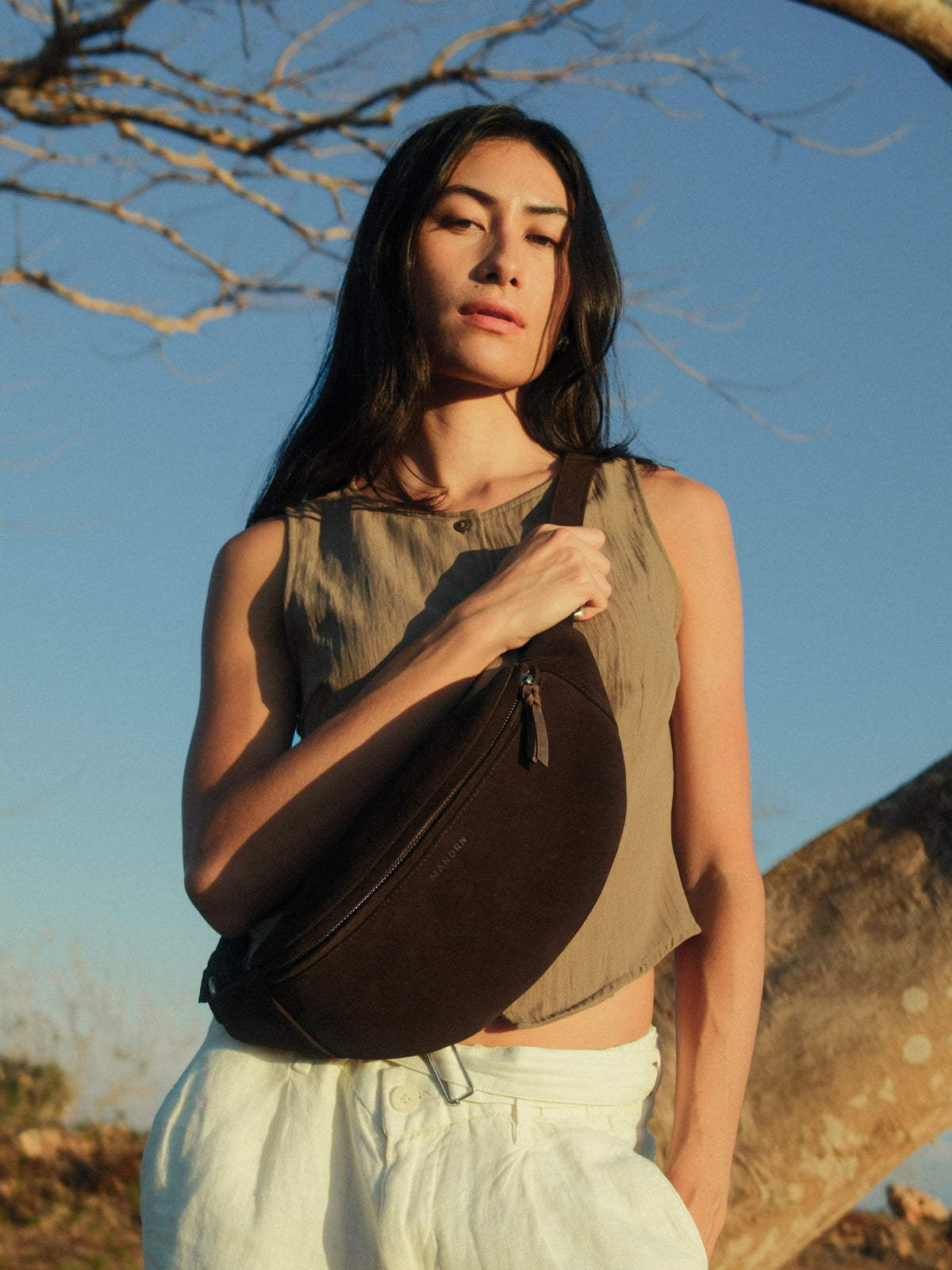 Mandrn Atlas - Espresso Suede Fanny Pack