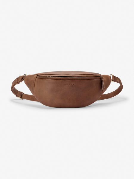 MANDRN | The Atlas- Saddle Dark Leather Fanny Pack