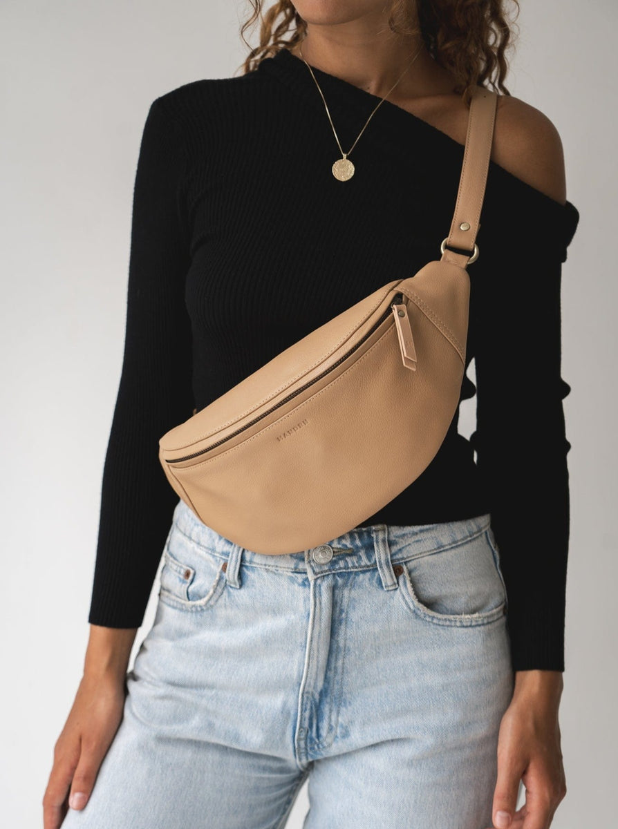 MANDRN | The Atlas- Sand Leather Fanny Pack