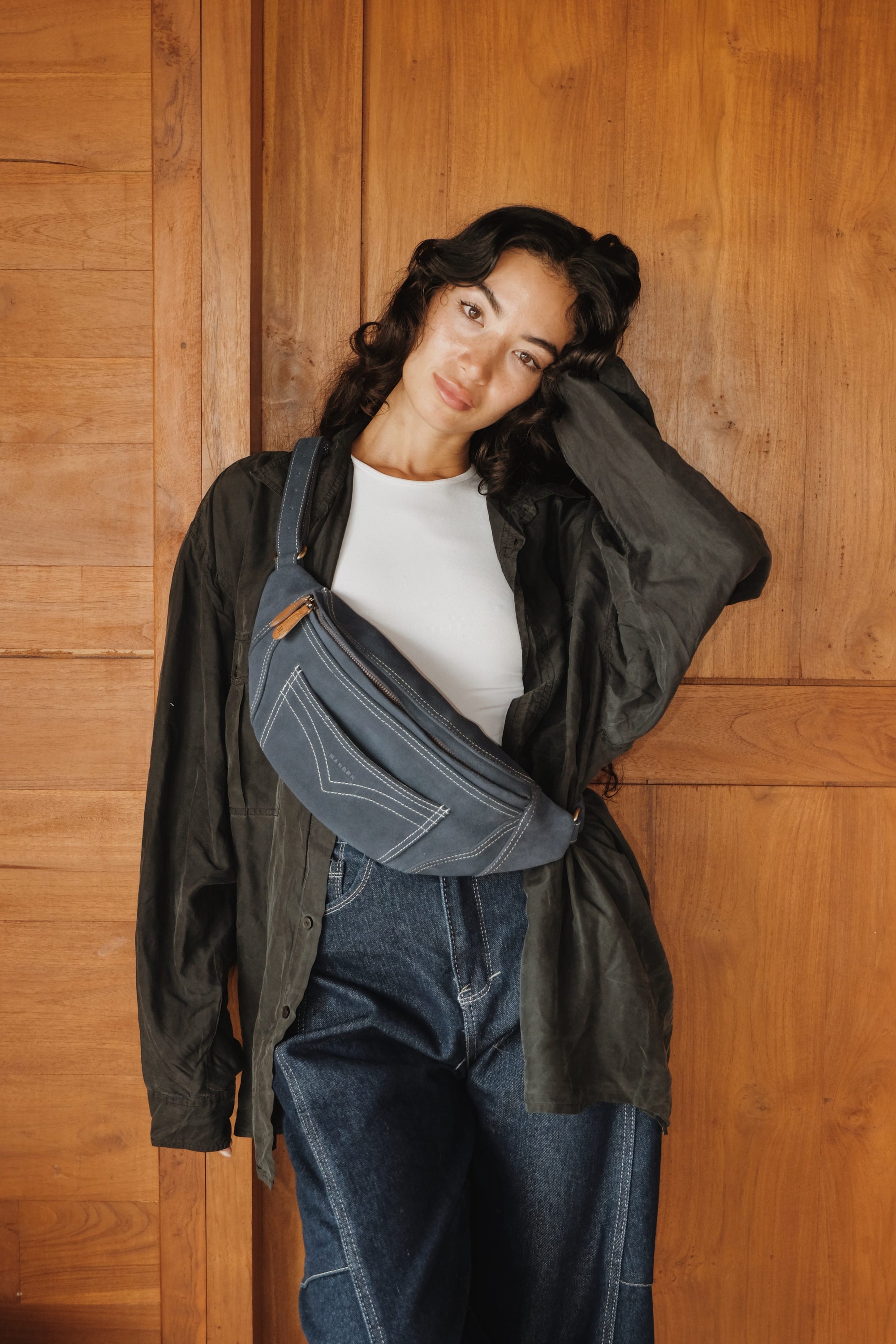 Mandrn Atlas - Suede Denim Fanny Pack