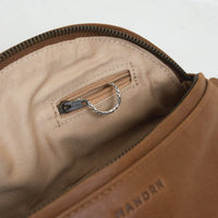 MANDRN  The Atlas- Taupe Leather Fanny Pack