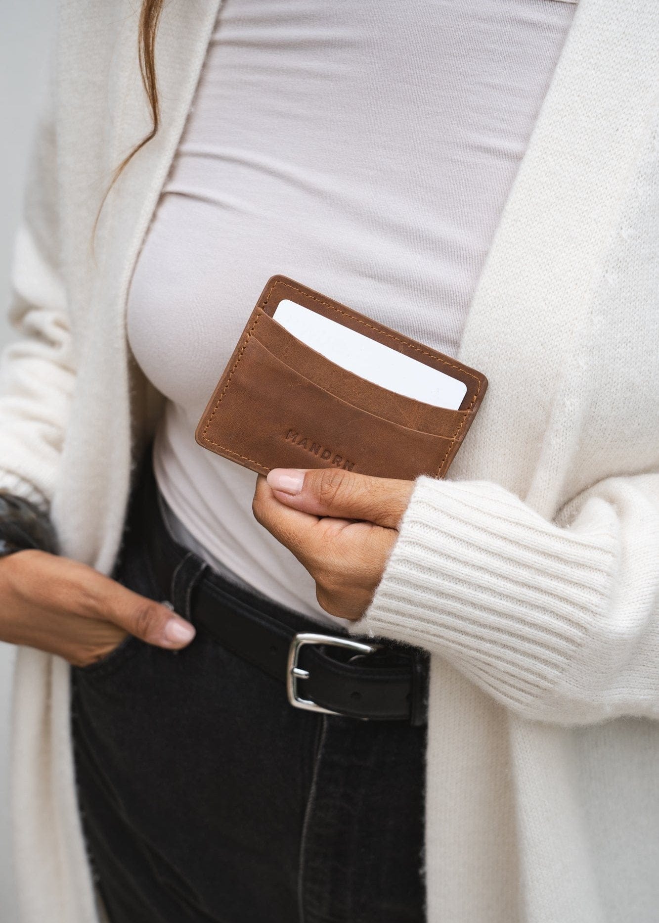 Mandrn Cardholder Luxe - Saddle (Light) Cardholder