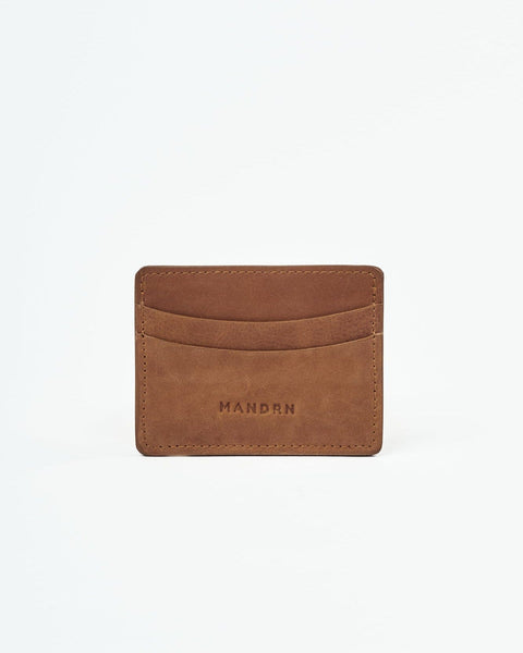 MANDRN | The Cardholder - Saddle (light) Leather Wallet