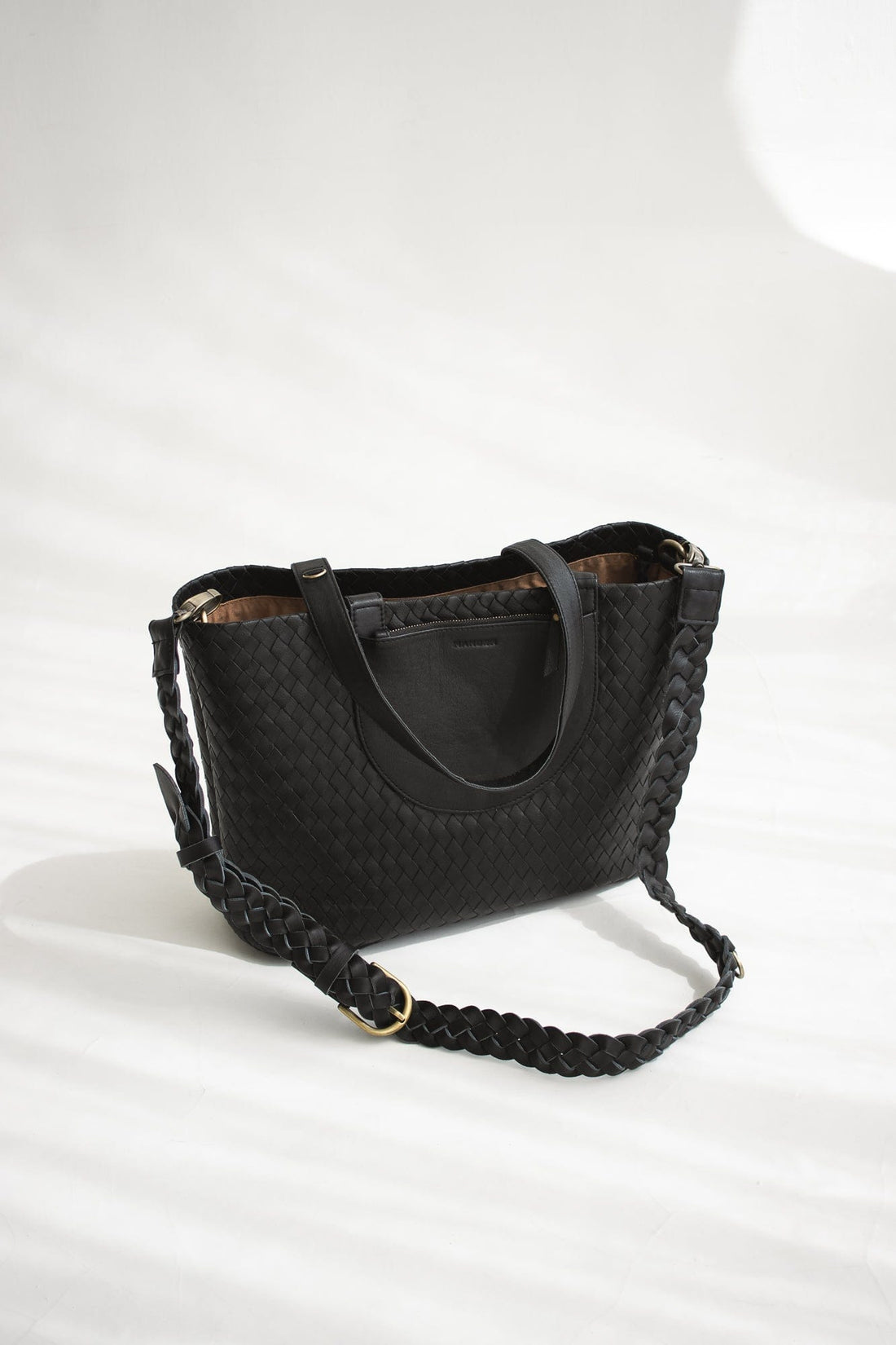 MANDRN  The Carry - Tan Woven Leather Strap