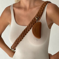 Mandrn Carry Woven Strap- Tan Belt Bag