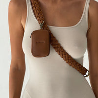 Mandrn Carry Woven Strap- Tan Belt Bag