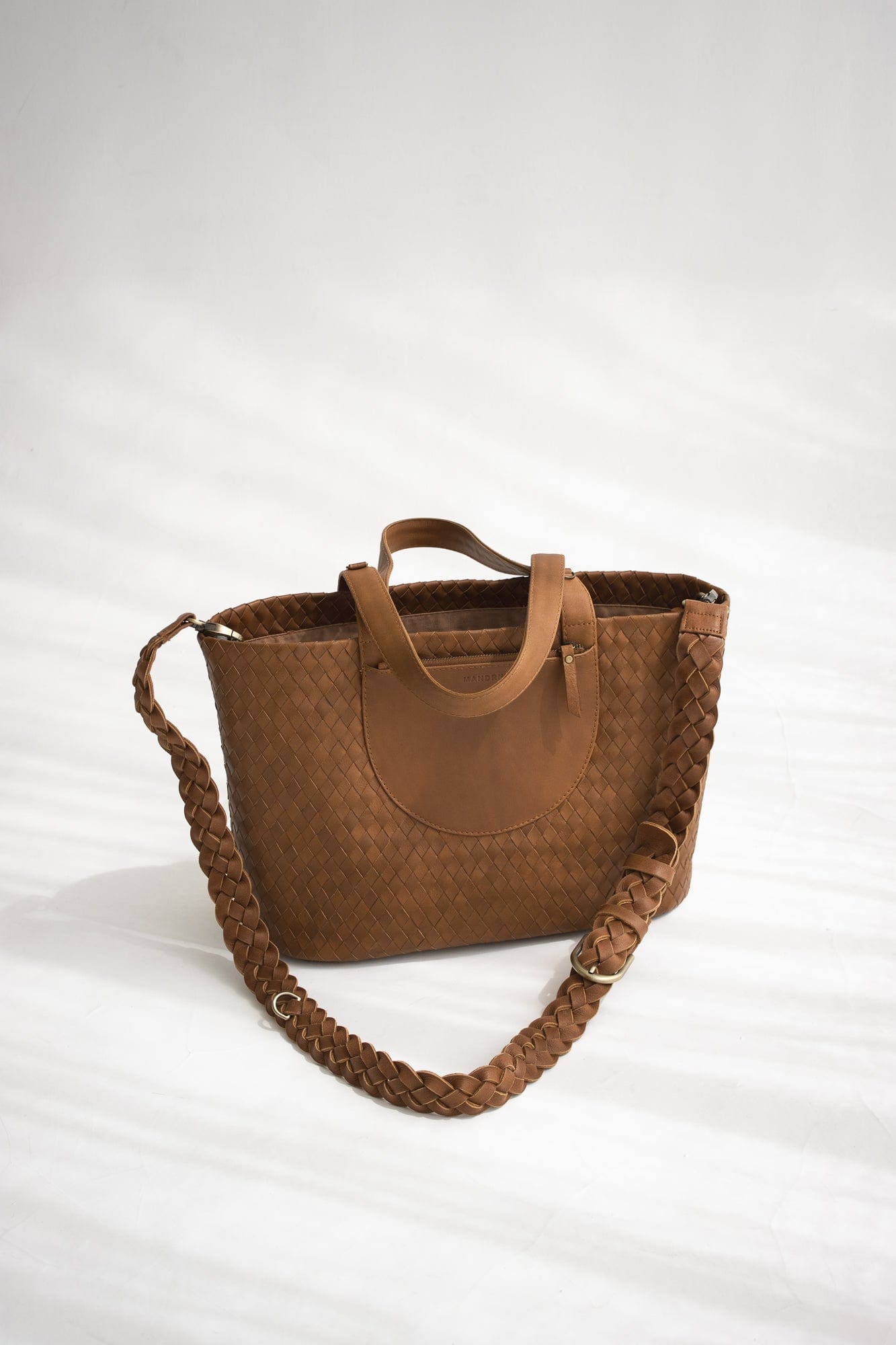 Mandrn Carry Woven Strap- Tan Belt Bag