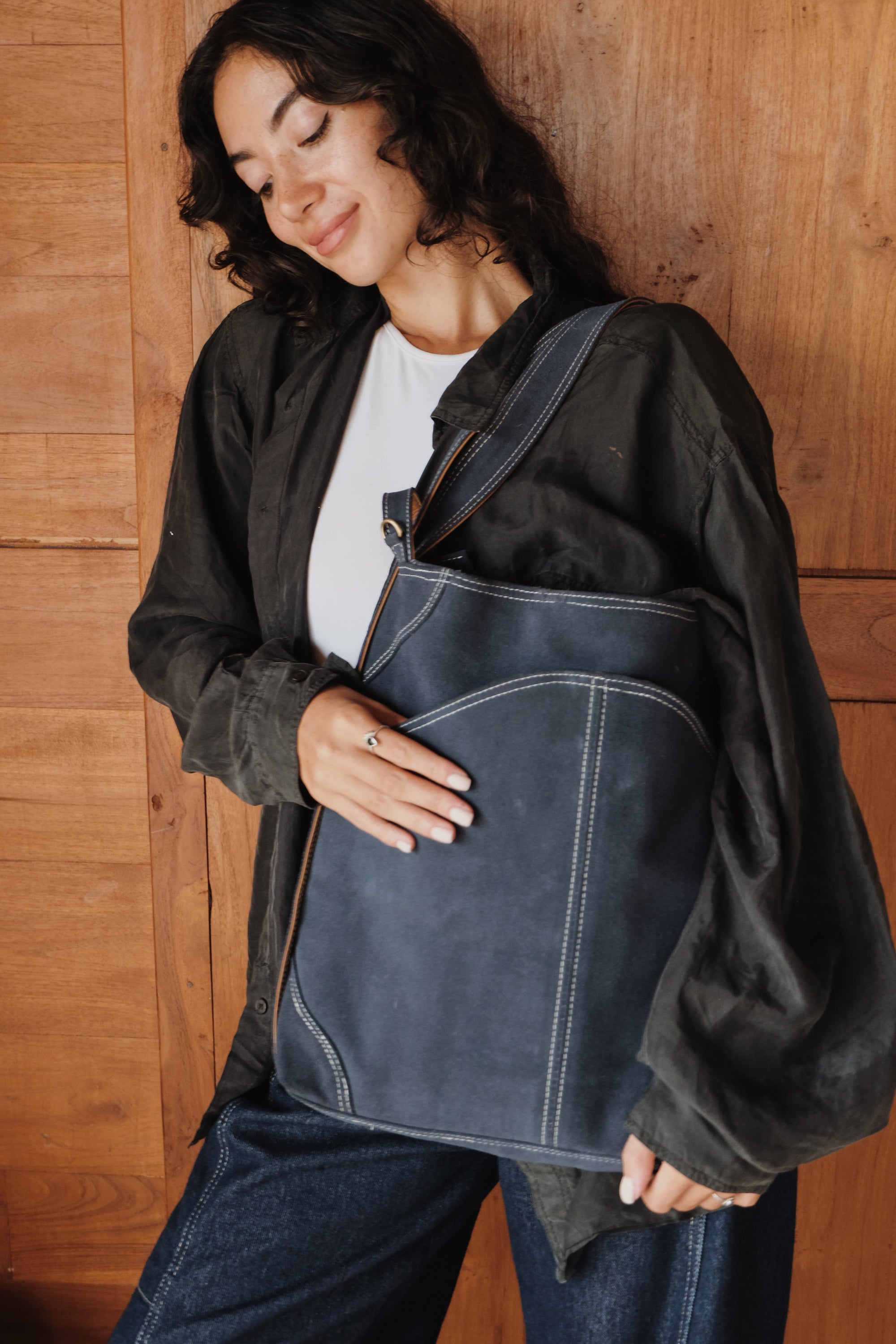 Mandrn Evra - Suede Denim tote