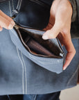 Mandrn Evra - Suede Denim tote