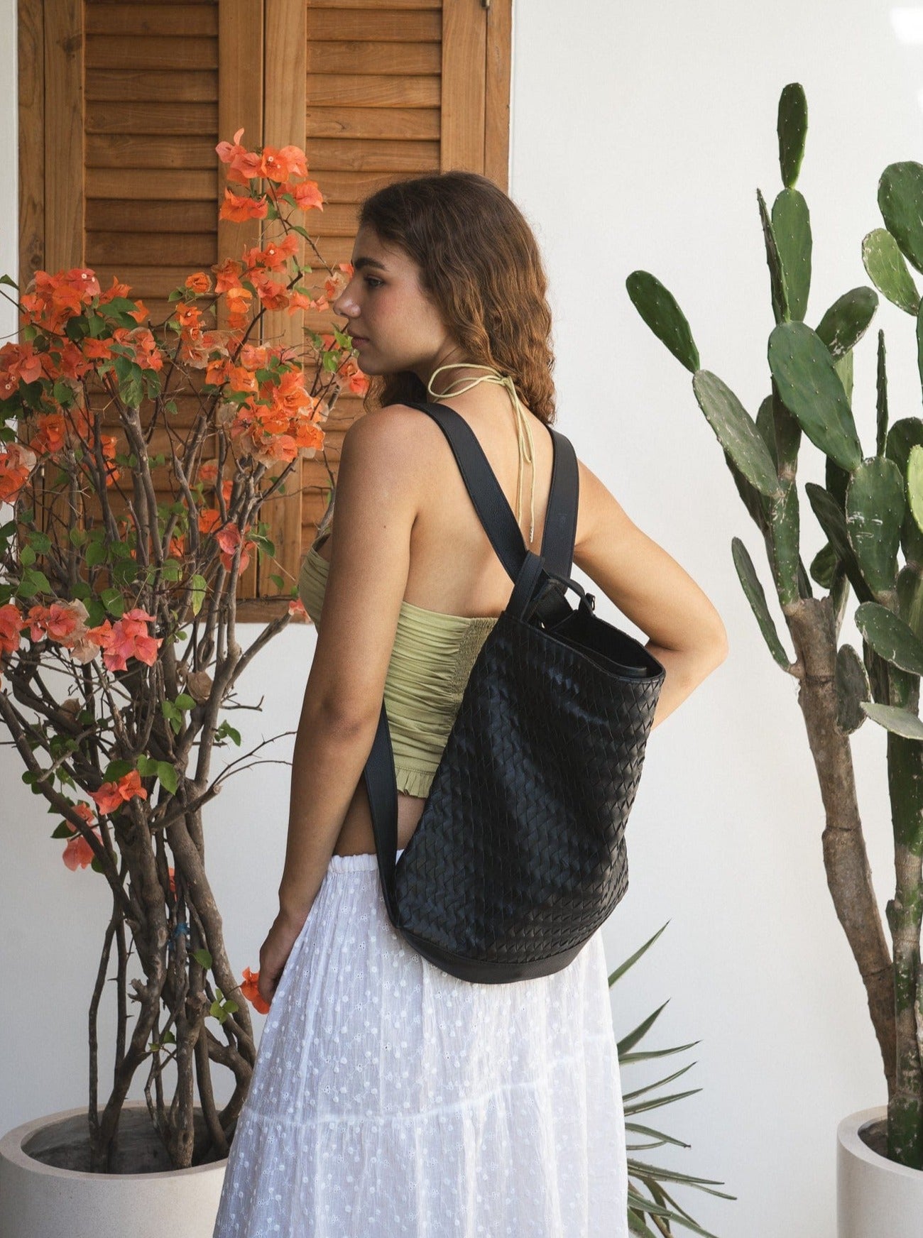 MANDRN Evra Woven Tote - Black tote