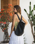 MANDRN Evra Woven Tote - Black tote