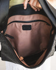 MANDRN Evra Woven Tote - Black tote