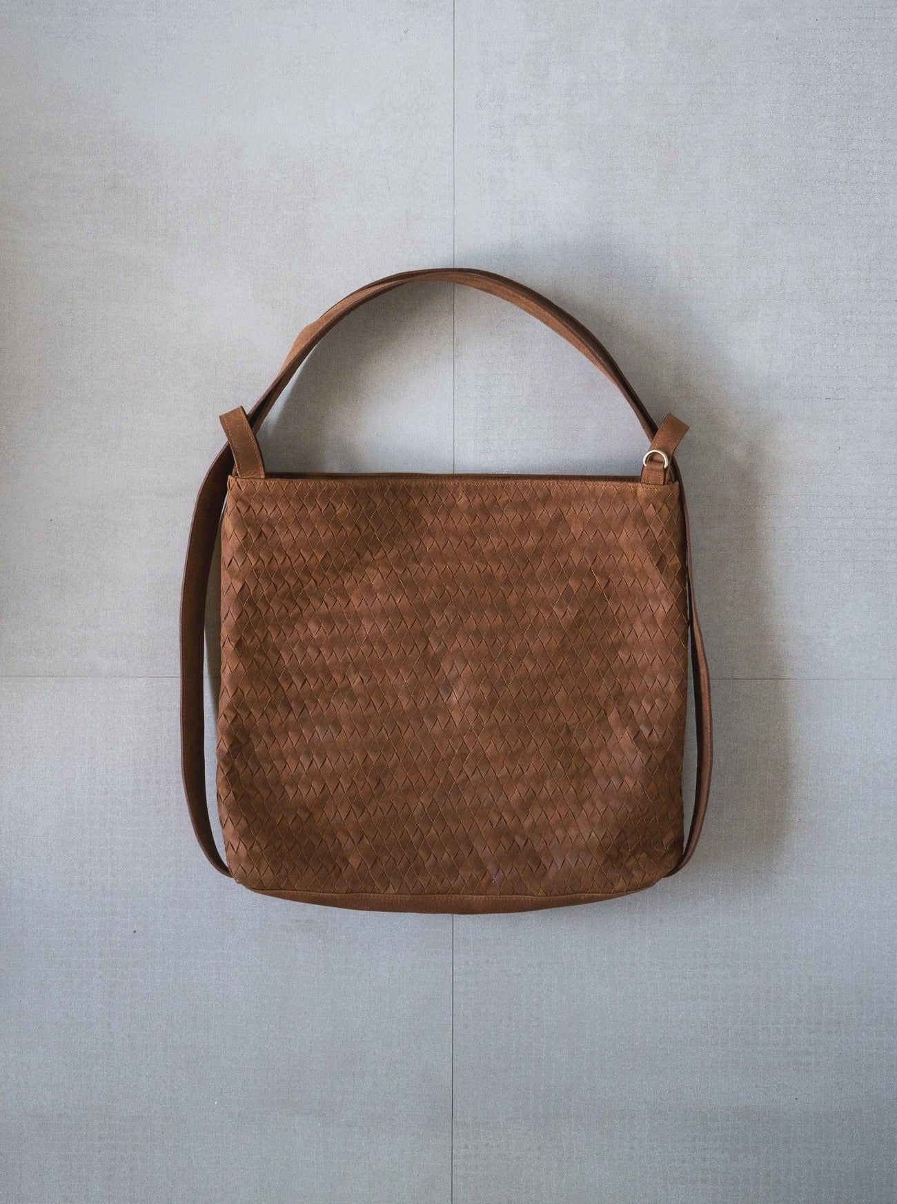 MANDRN Evra Woven Tote - Saddle (Light) tote