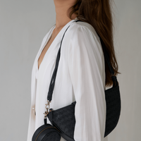 Mandrn Naomi Woven - Black Bag