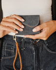 Mandrn Noa - Suede Denim Wallets & Money Clips