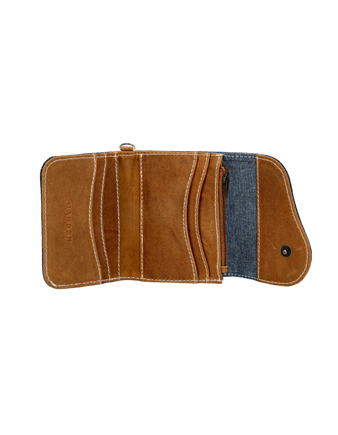 Mandrn Noa - Suede Denim Wallets &amp; Money Clips
