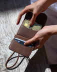 MANDRN Noa Wallet - Saddle Dark Wallets & Money Clips