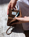 MANDRN Noa Wallet - Saddle Dark Wallets & Money Clips