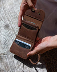 MANDRN Noa Wallet - Saddle Dark Wallets & Money Clips