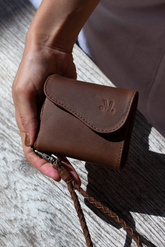 MANDRN Noa Wallet - Saddle Dark Wallets & Money Clips
