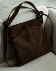 Mandrn [PRE-ORDER] Evra - Espresso Suede tote