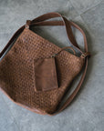 MANDRN [PRE-ORDER] - Woven Evra Tote - Saddle (Dark) tote