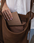 MANDRN [PRE-ORDER] - Woven Evra Tote - Saddle (Dark) tote