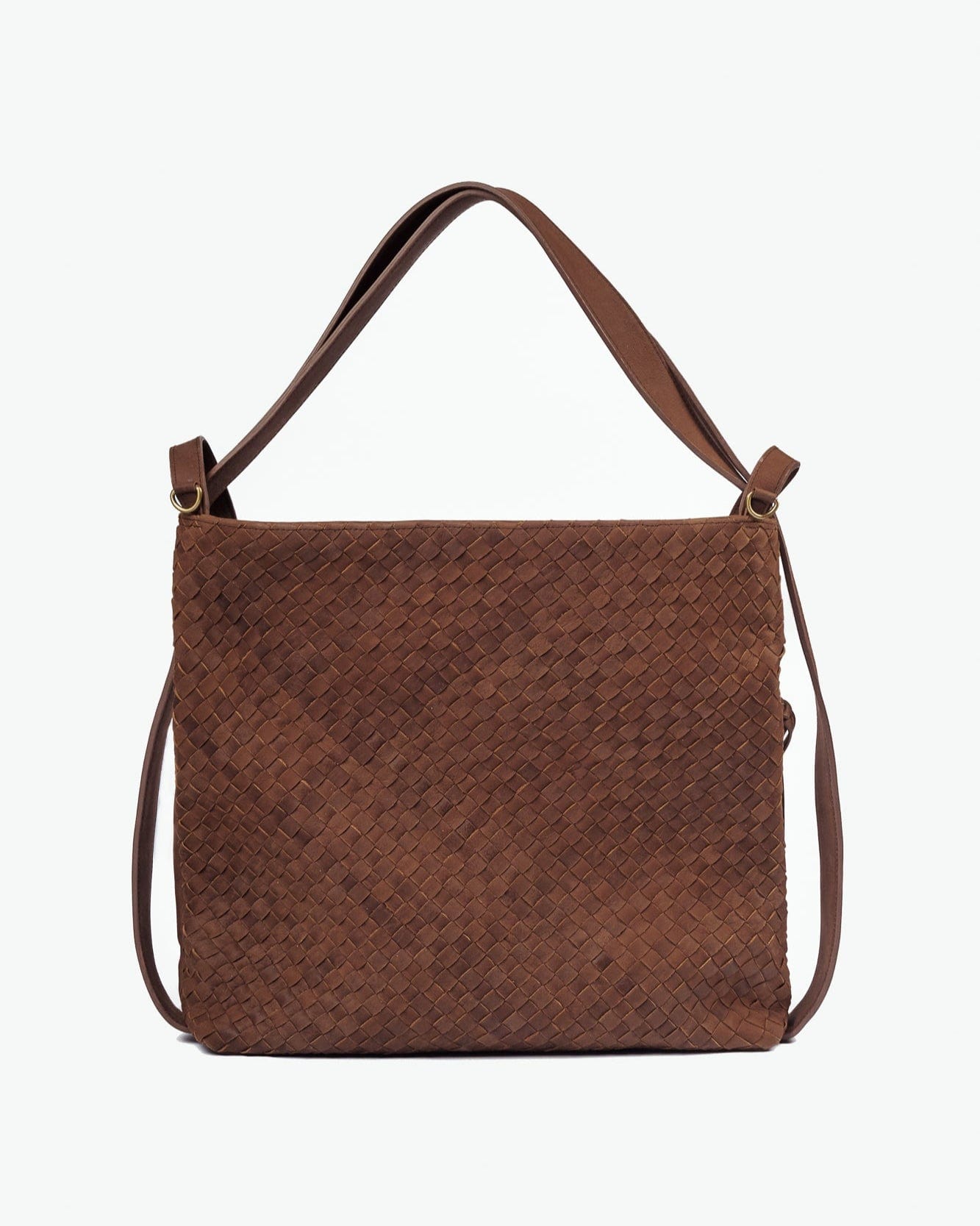 MANDRN [PRE-ORDER]- Woven Evra Tote - Saddle (Dark) tote