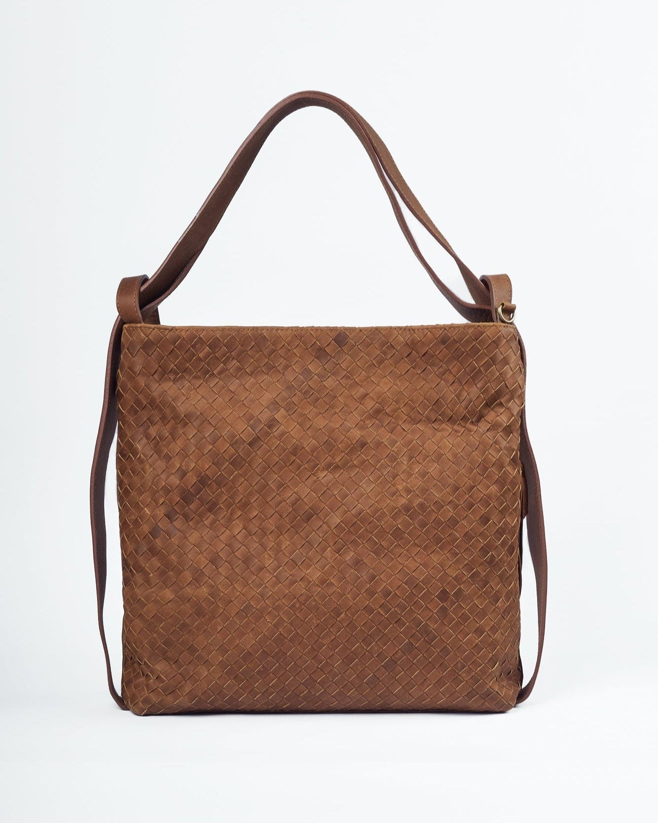 MANDRN [PRE-ORDER] Woven Evra Tote - Saddle (Light) tote