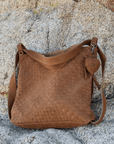 MANDRN [PRE-ORDER]- Woven Evra Tote - Saddle (Light) tote